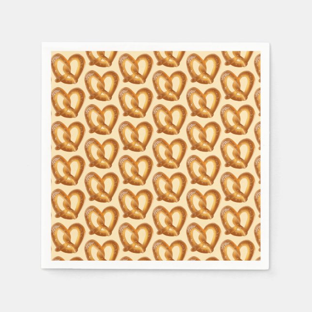 Weichpräzel mit Salz Serviette (Vorderseite)