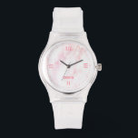 Weichrosa Marmorstruktur Armbanduhr<br><div class="desc">Dieses atemberaubende Bild einer weichen,  rosa-weißen Marmortextur ist eine exquisite Designwahl,  die perfekt geeignet ist,  um Ihr Umgestaltungsprojekt auf neue Höhen von Eleganz und Stil zu heben.</div>