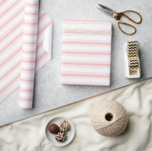 Weichrosa Streifenpapier Geschenkpapier