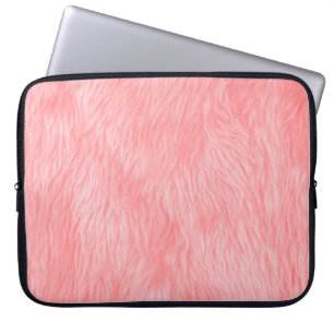 Weichrosa Wolle Fur Textur Laptopschutzhülle