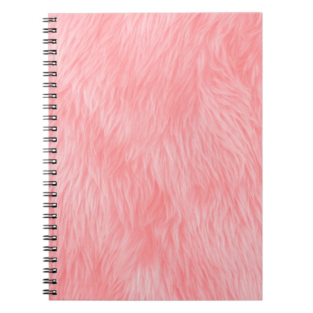 Weichrosa Wolle Fur Textur Notizblock (Vorderseite)