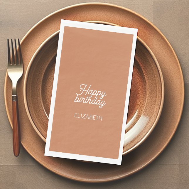 Weichschokolade Braun Geburtstag Serviette (Von Creator hochgeladen)