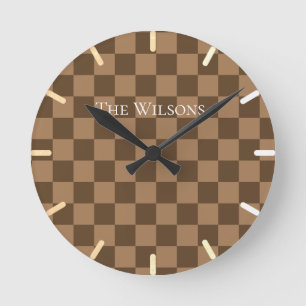 Weichschokoladenquadrate Runde Wanduhr