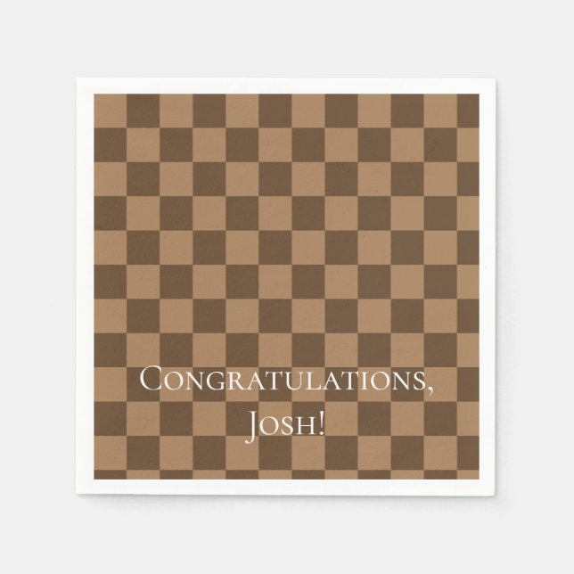 Weichschokoladenquadrate Serviette (Vorderseite)