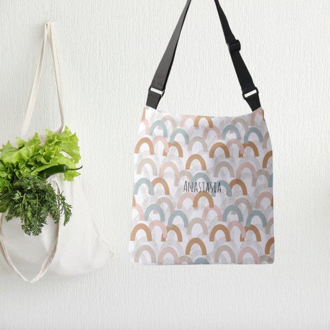 Weichteil-bohischer Regenbogen-Muster Tragetaschen Mit Langen Trägern (Von Creator hochgeladen)