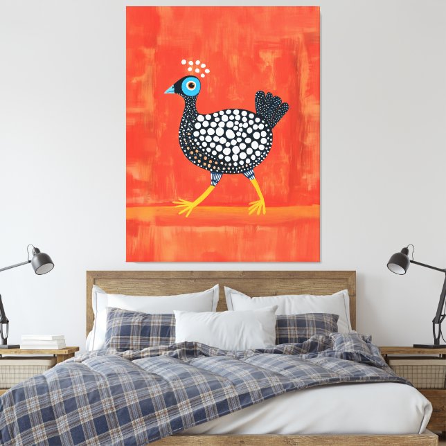 Weichteil, Gepunktete Guinea Leinwanddruck (Insitu (Schlafzimmer))
