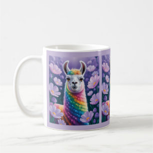 Weichteil-Regenbogen-Lama-Malerei Kaffeetasse