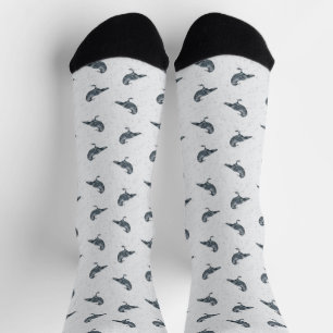 Weichteil-Schwarz-Weiß-Crow-Halloween Socken