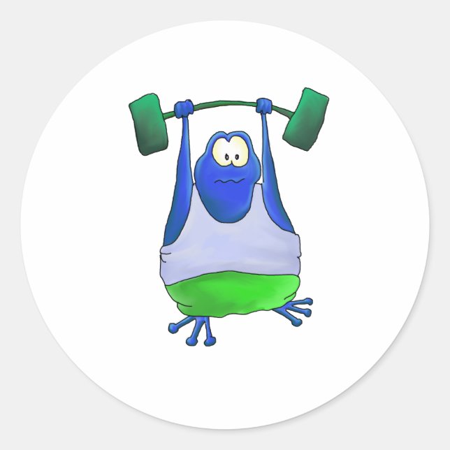 Weichteilfrosch Runder Aufkleber (Vorderseite)