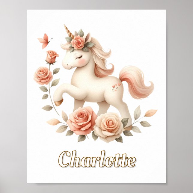 Weichteilige Pastelltöne mit Rose Poster (Vorne)
