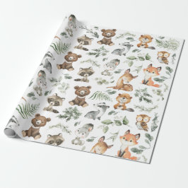 Weichteilige Waldtiere gefährden Grünflächen Geschenkpapier
