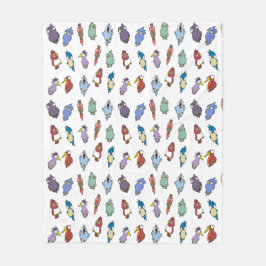 Weichteilvögel Cartoon Fleecedecke