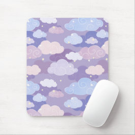 Weichteilwolken und Sternenmuster Mousepad