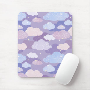 Weichteilwolken und Sternenmuster Mousepad