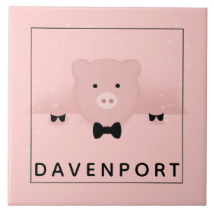 Weichtrosa Schweinefleisch Niedlicher Zuchtbetrieb Fliese