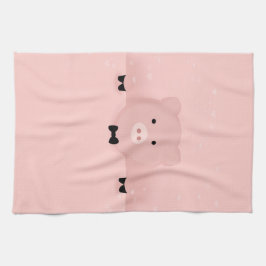 Weichtrosa Schweinefleisch Niedlicher Zuchtbetrieb Geschirrtuch