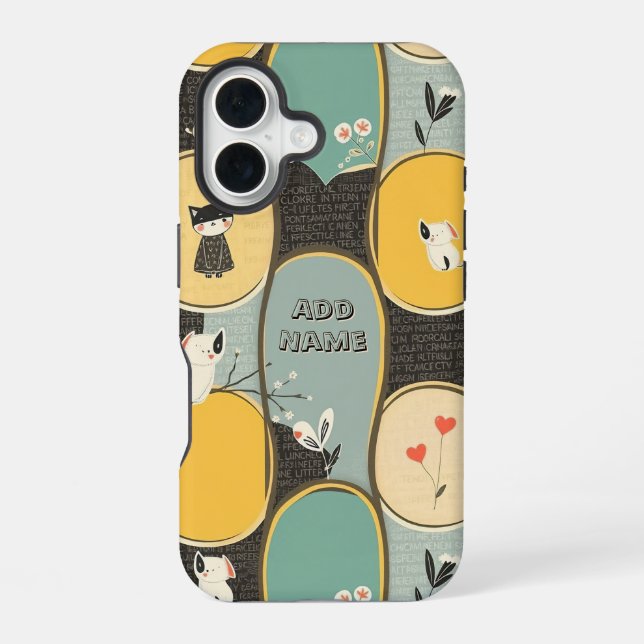Weichtuch-Muster iPhone 16 Hülle (Rückseite)