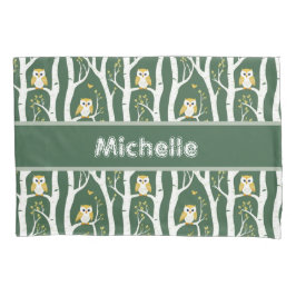 Weichtuch- und Birkenbaummuster Kissenbezug