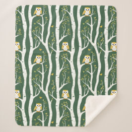 Weichtuch- und Birkenbaummuster Sherpadecke