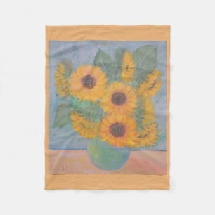 Weichweiche Sonnenblume Fleecedecke