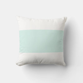 Weichweises Weiß- und Cyan-Grünpastelldesign Bar Kissen