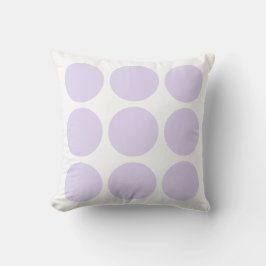 Weichweises Weiß und Lilac Lila Abstraktes Circle Kissen