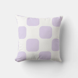 Weichweises Weiß- und Lilac-Lila Squirurdesign Kissen