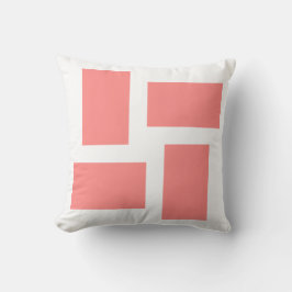 Weichweises Weiß und Rose Pastel Abstract Design Kissen