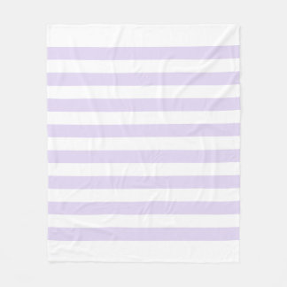 Weichweiße und Lila Lilac-Linienmuster Fleecedecke