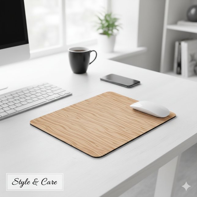 Weichweizenhalter aus glattem Holz Mousepad (Smooth Wood Grain Mouse Pad Designed for Daily Use)