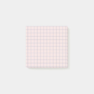 Weichzeichnen eines rosa gekreuzten Musters Post-it Klebezettel