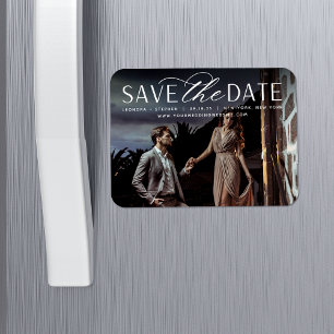 Weichzeichnen   Horizontales Foto Save the Date Magnet