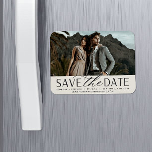 Weichzeichnen   Horizontales Foto Save the Date Magnet