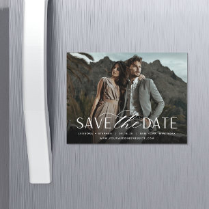 Weichzeichnen   Horizontales Foto Save the Date Magnetkarte