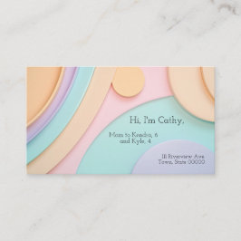 Weichzeichnen in Pastellfarben mit Textfläche Visitenkarte