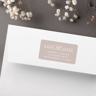 Weichzeichnen SAVE THE DATE RÜCKSENDEADRESSE Adressaufkleber