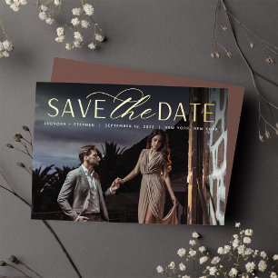 Weichzeichnen   SINGLE FOTO SAVE THE DATE Folieneinladung