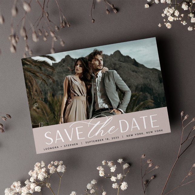 Weichzeichnen | Single Horizontal Foto Wedding Save The Date (Von Creator hochgeladen)