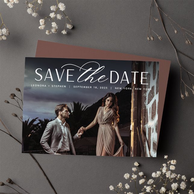 Weichzeichnen | Single Horizontal Foto Wedding Save The Date (Von Creator hochgeladen)