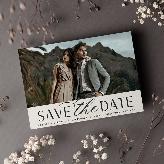 Weichzeichnen | Single Horizontal Foto Wedding Save The Date (Von Creator hochgeladen)