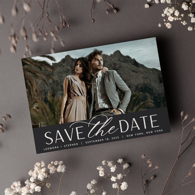Weichzeichnen | Single Horizontal Foto Wedding Save The Date (Von Creator hochgeladen)
