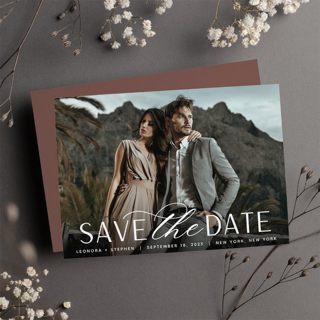 Weichzeichnen | Single Horizontal Foto Wedding Save The Date (Von Creator hochgeladen)