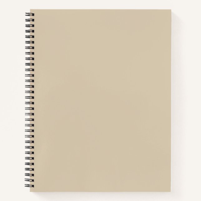 Weichzeichner Tan Solid Color Notizbuch (Vorderseite)