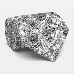 Weide aus Lüstern in Schwarz und Weiß Krawatte