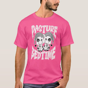 Weide Bedtime Süße Tier Kuh Bauer T-Shirt
