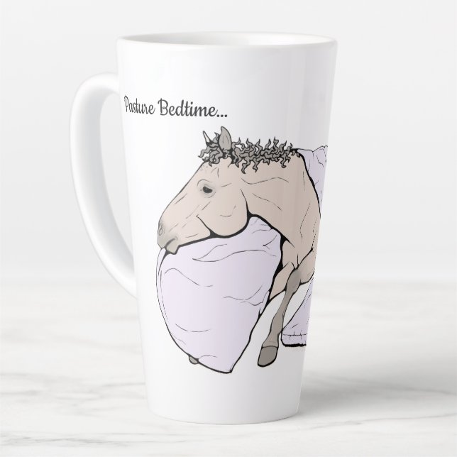 Weide Bettzeit Kaffeiniere Latte Tasse (Linke Ecke)