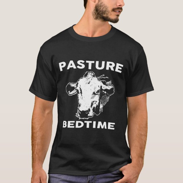 Weide Bettzeit Kuh V2 T-Shirt (Vorderseite)