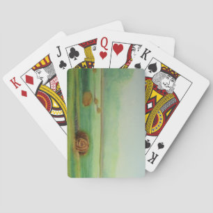 Weide im Wasserfarbenbereich Spielkarten