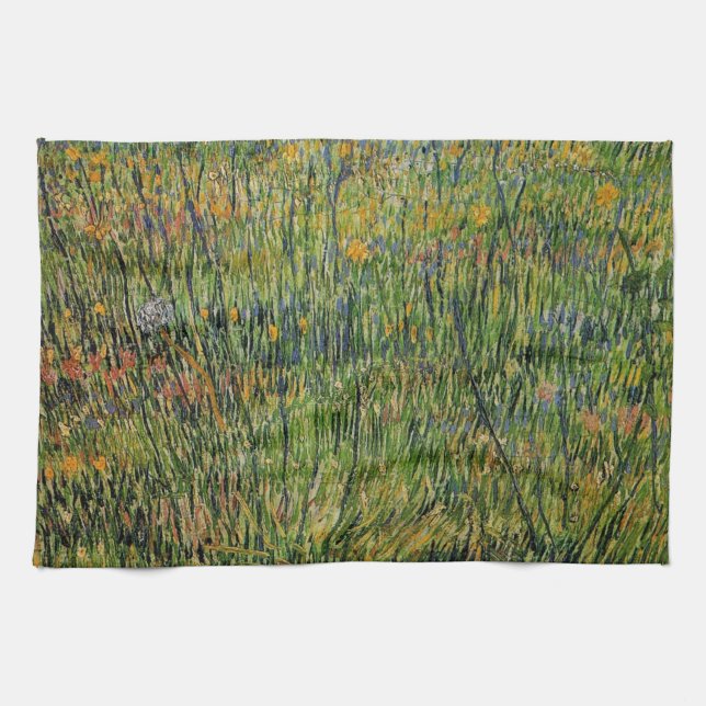 Weide in Bloom von Vincent van Gogh Geschirrtuch (Horizontal)