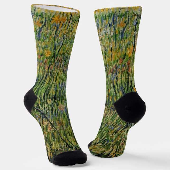 Weide in Bloom von Vincent van Gogh Socken (Gewinkelt)